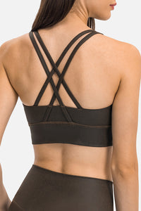 Thumbnail for Crisscross Strappy Back Sports Bra