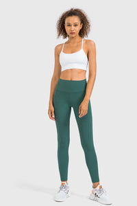 Thumbnail for High Rise Yoga Leggings with Side Pocket