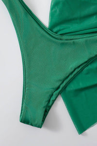 Thumbnail for Ribbed High Cut Three-Piece Swim Set