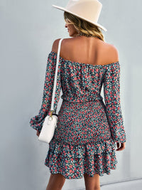 Thumbnail for Floral Smocked Off-Shoulder Ruffled Dress