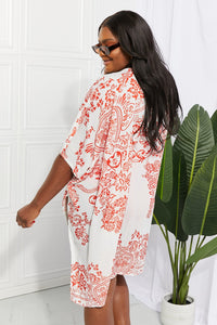 Thumbnail for Floral Side Slit Cover Up