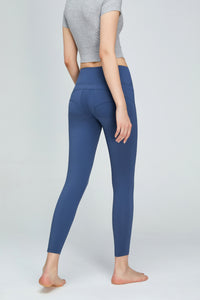 Thumbnail for Seam Detail Wide Waistband Sports Leggings