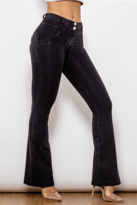 Thumbnail for Buttoned Flare Jeans