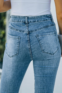 Thumbnail for Frayed Hem Flare Jeans