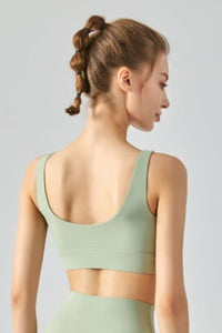 Thumbnail for Breathable Zip-Up Sports Bra