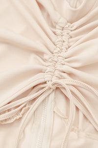 Thumbnail for Zip Up Cutout Drawstring Detail Dress