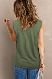 Thumbnail for Distressed Round Neck Tank