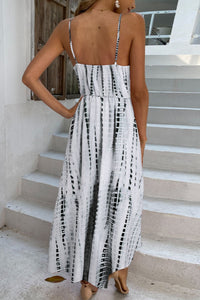 Thumbnail for Printed Surplice Adjustable Spaghetti Strap Maxi Dress