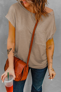 Thumbnail for Capped Sleeve Round Neck T-Shirt - MiaMore | Luxary Classic Charm
