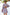 Floral Frill Trim Plunge Flounce Sleeve Dress