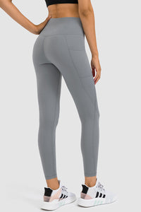 Thumbnail for High Rise Yoga Leggings with Side Pocket