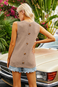 Thumbnail for Buttoned Pocket Knit Tank
