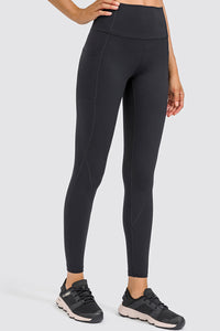 Thumbnail for High Rise Yoga Leggings with Side Pocket