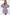 Floral Frill Trim Plunge Flounce Sleeve Dress