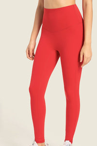 Thumbnail for Seamless High-Rise Wide Waistband Yoga Leggings