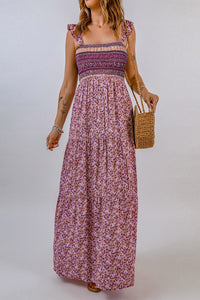 Thumbnail for Floral Square Neck Maxi Dress