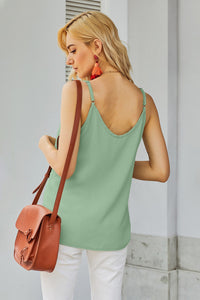 Thumbnail for Buttoned V-Neck Cami