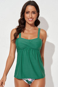 Thumbnail for Full Size Adjustable Strap Tankini Set