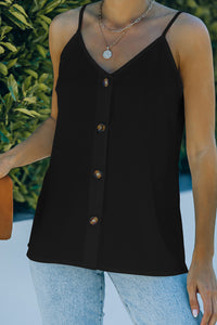 Thumbnail for Buttoned V-Neck Cami