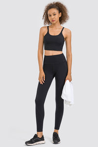 Thumbnail for High Rise Yoga Leggings with Side Pocket
