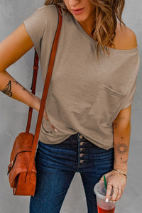Thumbnail for Capped Sleeve Round Neck T-Shirt - MiaMore | Luxary Classic Charm