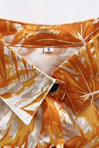 Thumbnail for Botanical Print Maxi Shirt Dress