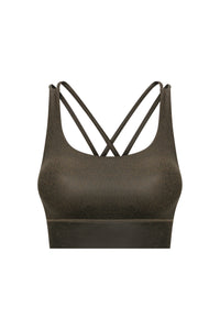 Thumbnail for Crisscross Strappy Back Sports Bra