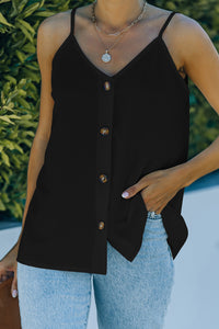 Thumbnail for Buttoned V-Neck Cami