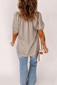 Thumbnail for Smocked Frill Trim Flounce Sleeve Blouse - MiaMore | Luxary Classic Charm