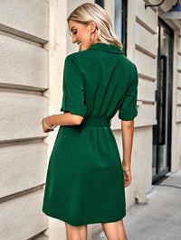 Thumbnail for Johnny Collar Tie Belt Dress