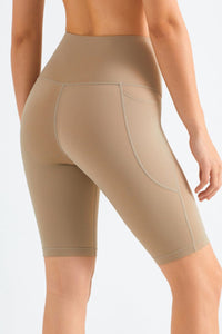 Thumbnail for Feel Like Skin Elastic Waistband Pocket Biker Shorts