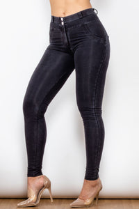 Thumbnail for Buttoned Skinny Long Jeans