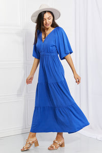 Thumbnail for Culture Code Full Size My Muse Flare Sleeve Tiered Maxi Dress - MiaMore | Luxary Classic Charm