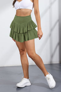 Thumbnail for Smocked Layered Skort