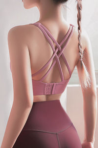 Thumbnail for Back At It Again Crisscross Back Sports Bra