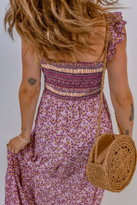 Thumbnail for Floral Square Neck Maxi Dress