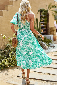 Thumbnail for Floral One-Shoulder Smocked Midi Dress