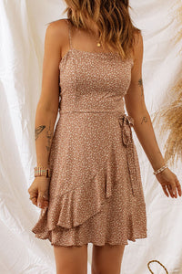 Thumbnail for Ditsy Floral Smocked Spaghetti Strap Dress