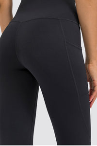Thumbnail for High Rise Yoga Leggings with Side Pocket