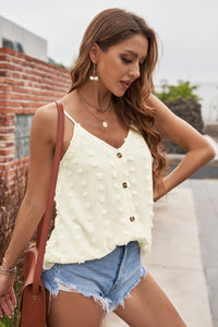 Thumbnail for Swiss Dot Buttoned Cami
