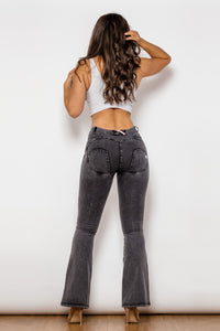 Thumbnail for Two-Button Flare Jeans