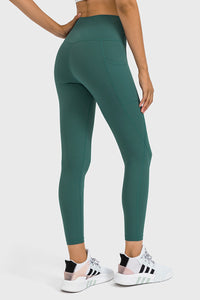 Thumbnail for High Rise Yoga Leggings with Side Pocket