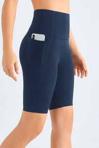 Thumbnail for Feel Like Skin Elastic Waistband Pocket Biker Shorts