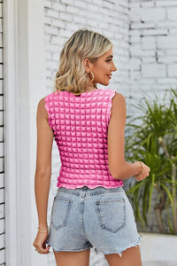 Thumbnail for Textured Round Neck Tank