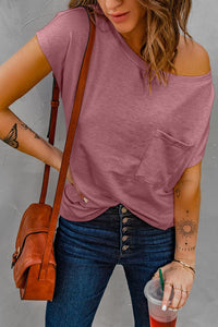 Thumbnail for Capped Sleeve Round Neck T-Shirt - MiaMore | Luxary Classic Charm