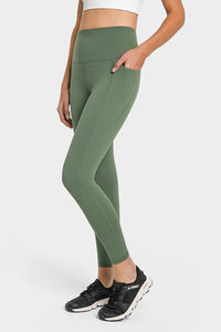Thumbnail for High Waist Ankle-Length Yoga Leggings with Pockets