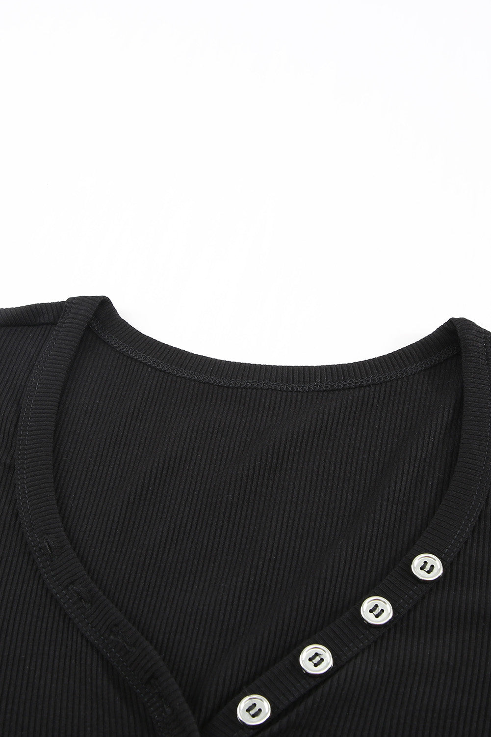 Buttoned Short Sleeve Tee Shirt - MiaMoré