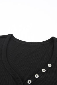 Thumbnail for Buttoned Short Sleeve Tee Shirt - MiaMoré