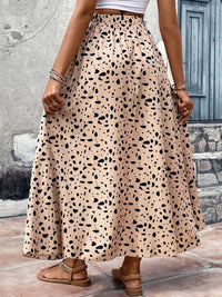 Thumbnail for Printed High Waist Ruffled Skirt