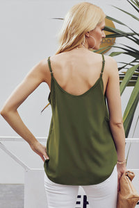 Thumbnail for Buttoned V-Neck Cami